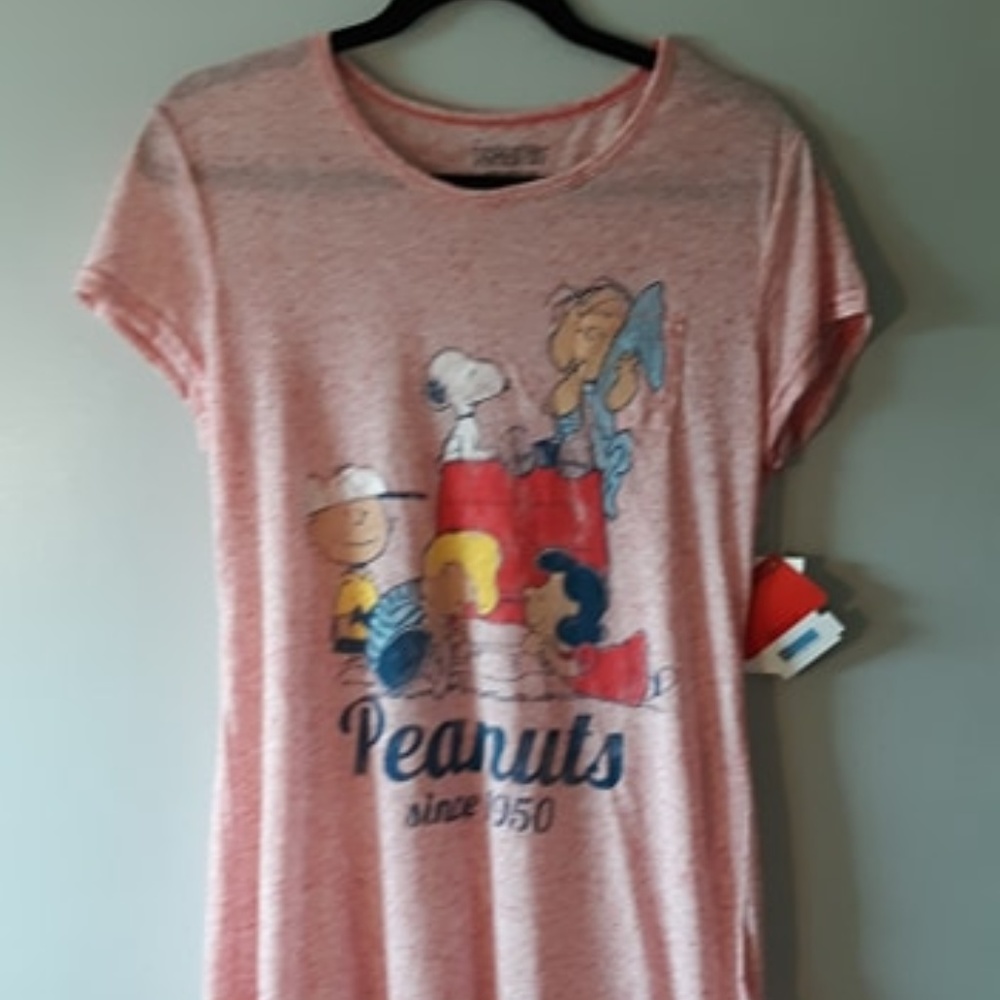 Women's Peanuts  T-Shirt Pink XL - Picture 2 of 4